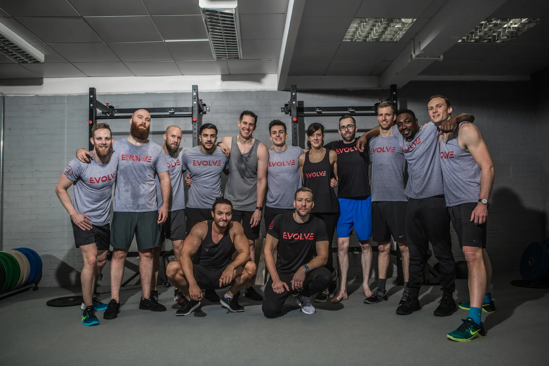 Evolve Fitness coaching team in the training facility