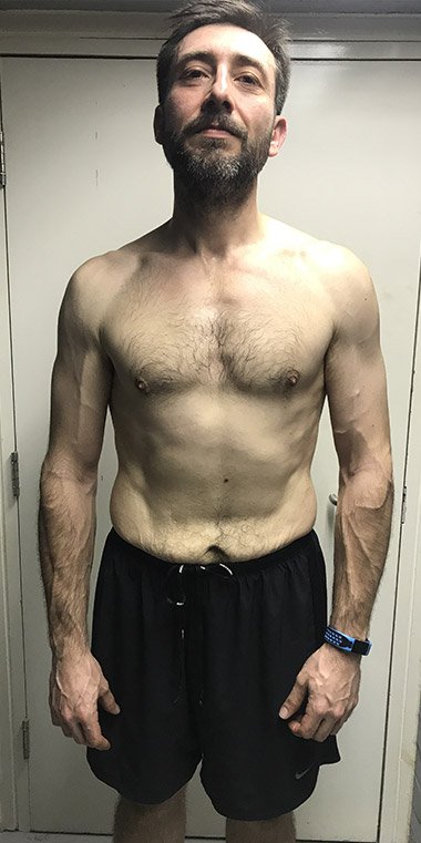 Javier after body transformation result